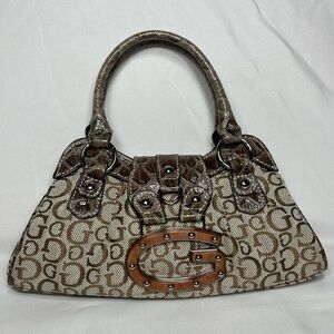 Vintage GUESS Y2K Monogram Handbag - Excellent Condition - Rare G Buckle